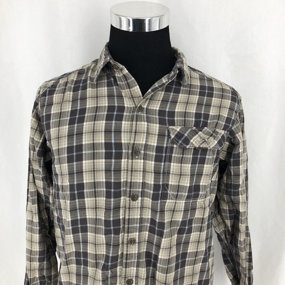 Columbia Flare-Gun Flannel Brown Plaid Omni-Wick Shirt AM1060 Medium